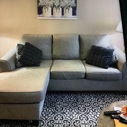 Sofa, Chaise, Reversible Gray 