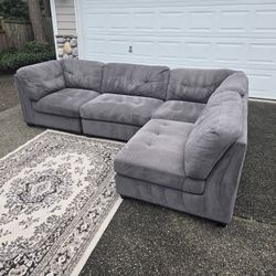 Gray Modular Sectional Sofa Delivery Available 🚚