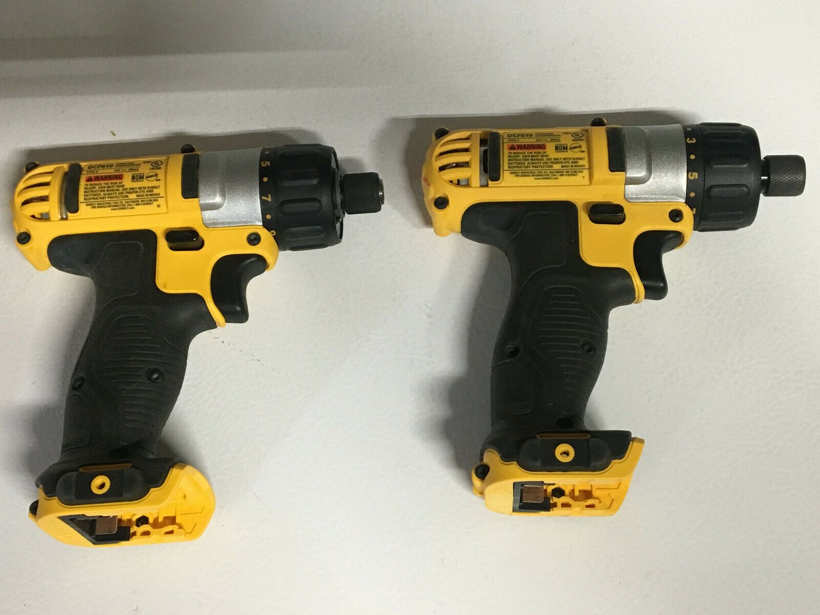 2X DEWALT DCF610 12V Max LithiumIon 1/4" Cordless Hex Screwdriver