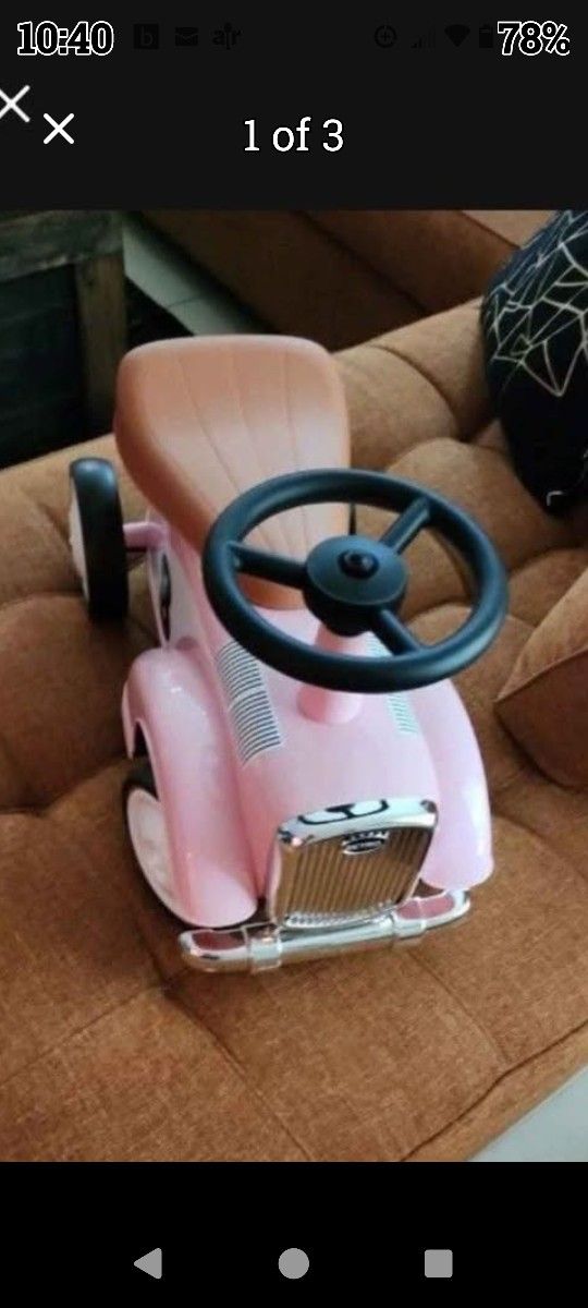 JOYLDIAS Ride on Car for Toddlers for 1.5-3 Years Old with Limited Steering Wheels, Secret Storage, Pink GREAT CONDITION!