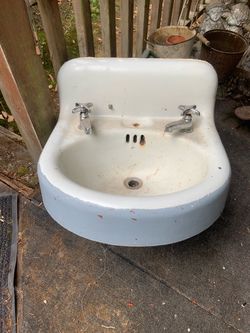 Old cast iron sink.