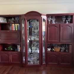 German Curio/Bookcase Set