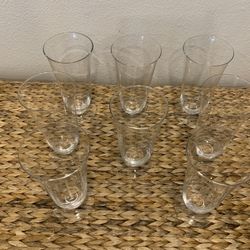 Drinking Glasses Set of 8 sundae cups