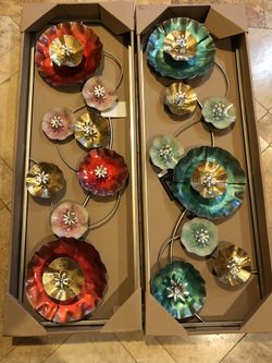 3D Metal Wall Decor Set Of 2