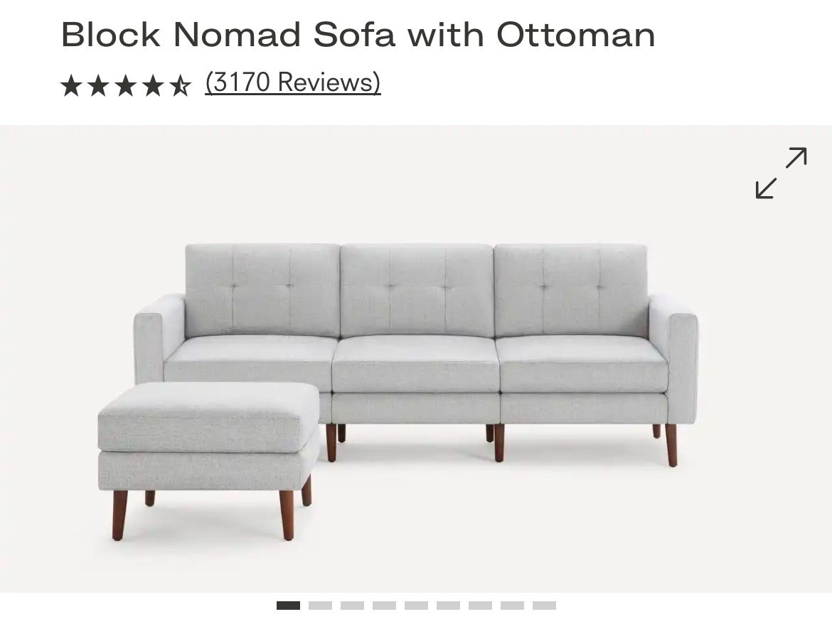 Block Nomad Sofa with Ottoman - BEST OFFER