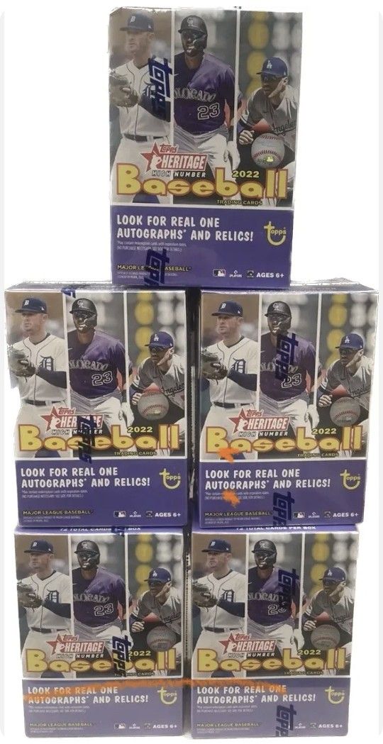 2022 Topps Heritage Baseball High Number Series Blaster Box Lot of 14