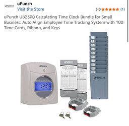 uPunch UB2300 Calculating Time Clock Bundle