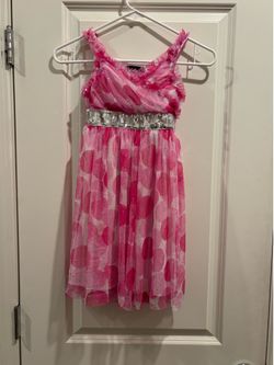 Disorderly Kids Girls Pink Fit & Flare SpecialOccasion Dress Size 7 Sleeveless