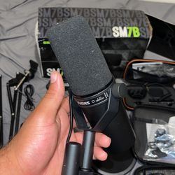 Shure SM7B Microphone Bundle With Drone Camera , Wacom Intous Digital Drawing Pad, Camera Microphone, Mic Stand & Pop Filter, Xlr Mic Cords  