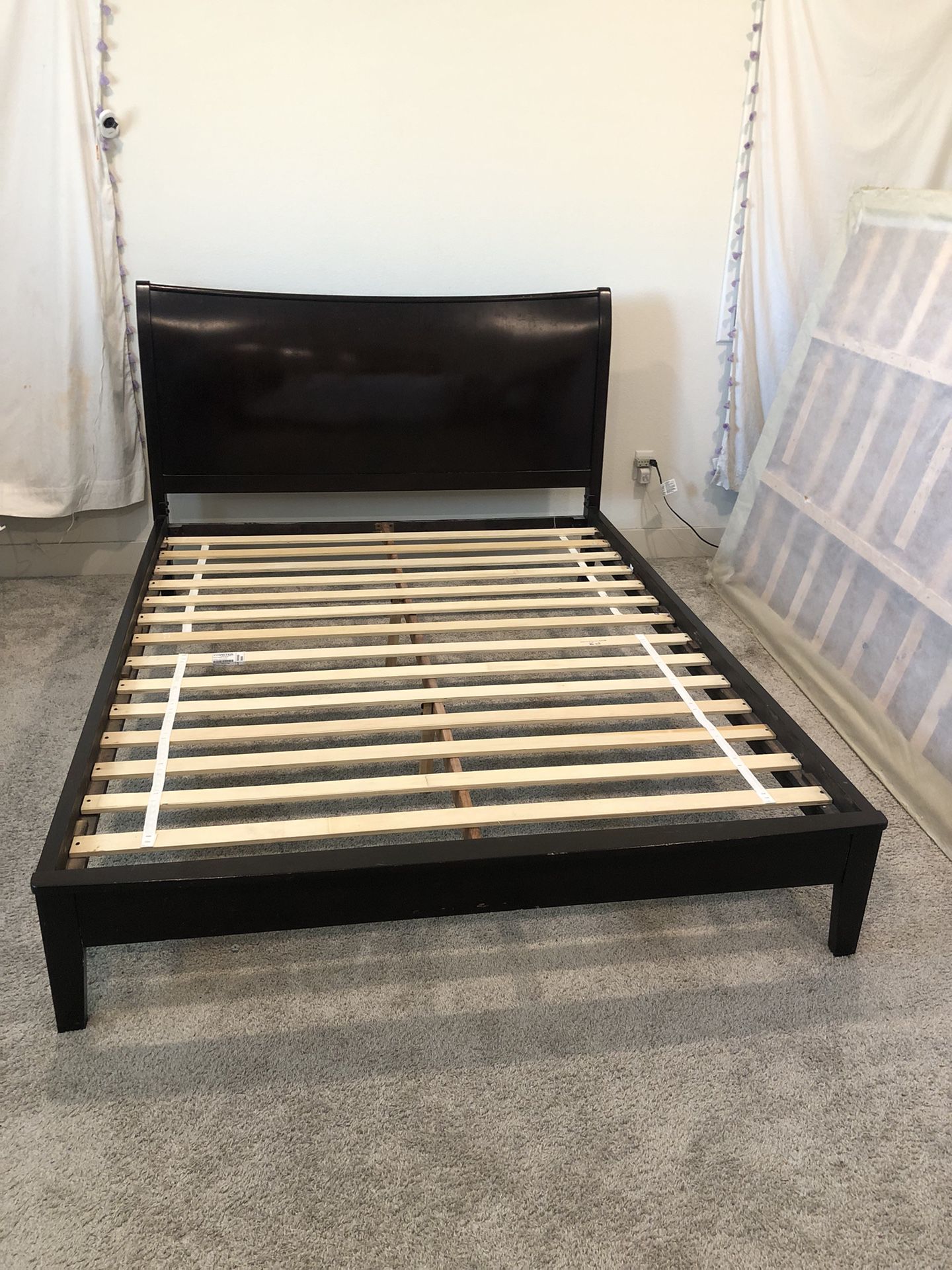 Queen Size Bed Frame With Flat Box Spring 