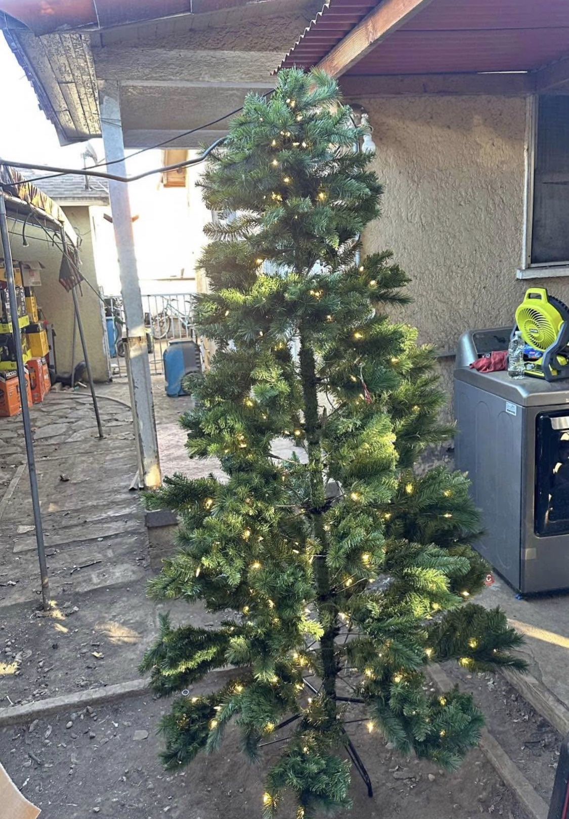 7.5 ft. Festive Pine LED Pre-Lit Artificial Christmas Tree T10 by