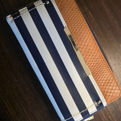 Aldo Navy Blue And White Clutch Wallet
