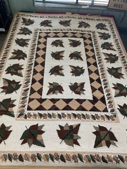 Home Decor Leaves Area Rug Brand New