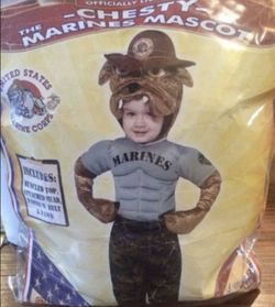 Chesty The Marines Mascot Costume Size 2-4T