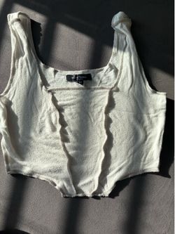 Mixed Threads Los Angeles White Crop Tank – Size XS