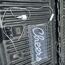 Decor Light Up Cheers Sign