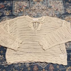 Crochet Cream Sweater