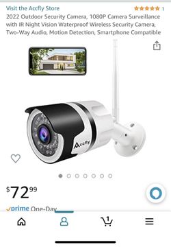Outdoor Security Camera, 1080P Camera Surveillance with IR Night Vision Waterproof Wireless Security