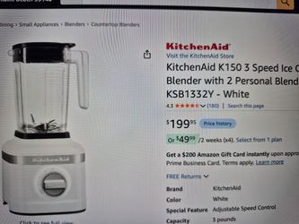 Kitchen Aid Powerful All White Blender (Like New)