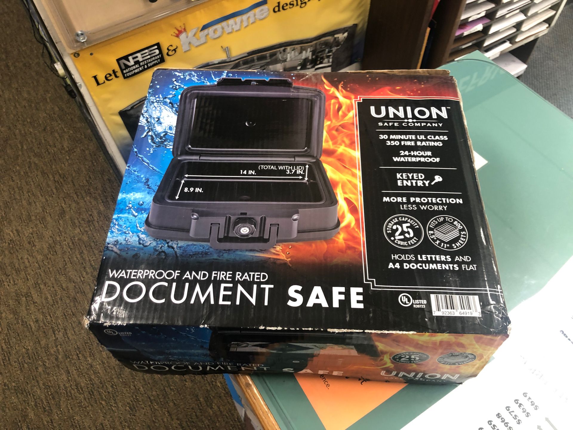 New Waterproof & Fire Rated Document Safe