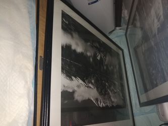 Large Framed Black and White Landscape Print