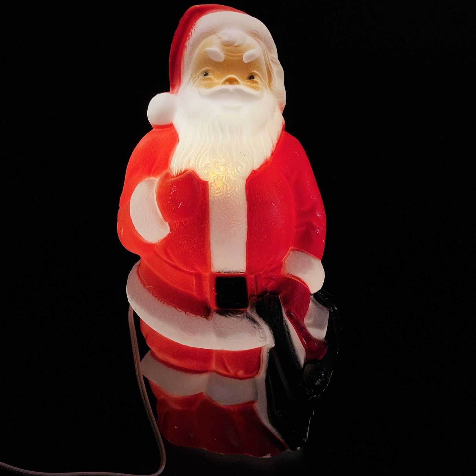 Vintage 1968 Empire Santa Claus Blow Mold 13" Plastic Christmas Table Top Decor