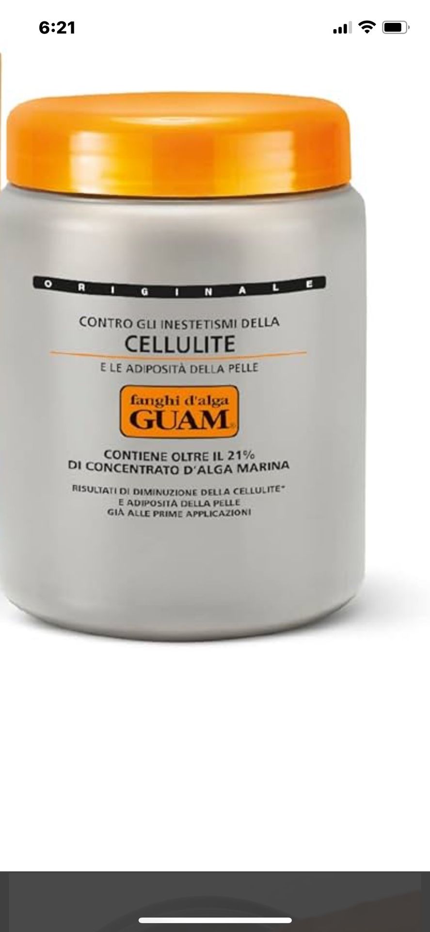 Guam Anti-Cellulite Hot Seaweed Mud ORIGINAL FORMULA | Sculpting Body Wrap To Remove Cellulite, Skin Tightening Treatment For Thighs And Legs, Inches 