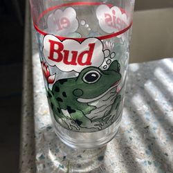 Vintage Budweiser Frogs Glass