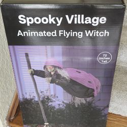 Antimated Flying Witch Halloween Decoration 