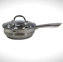 Parini Signature Series Stainless Steel 9.5" Chicken Fryer Pan w/Lid!