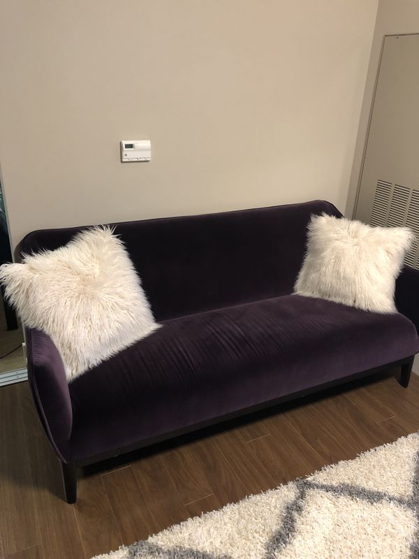 Dania Upstil Crushed Plum Velvet Sofa For In Seattle Wa Offerup Dania Upstil Crushed Plum Velvet Sofa
