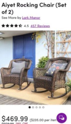 Two-piece Patio Rocking Chair Set Patio Outdoor Furniture Set Brand New Patio Chairs 🆕🚎🚚🆕