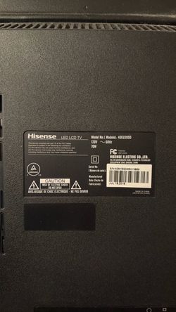 Hisense 40" LED LCD TV Model 40EU3000