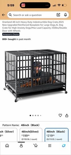 Indestructible steel reinforced dog crate- New, unboxed