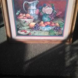 FRAMED AND MATTED PRINT ON CANVAS 12" X 16" $40 FINAL PRICE