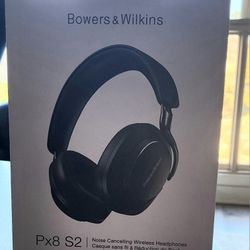 Bowers & Wilkins Px8 S2 Wireless Over-Ear Headphones, Active Noise Cancelling & Transparency Mode, High-Res Playback, 30H Playtime with Quick Charge S