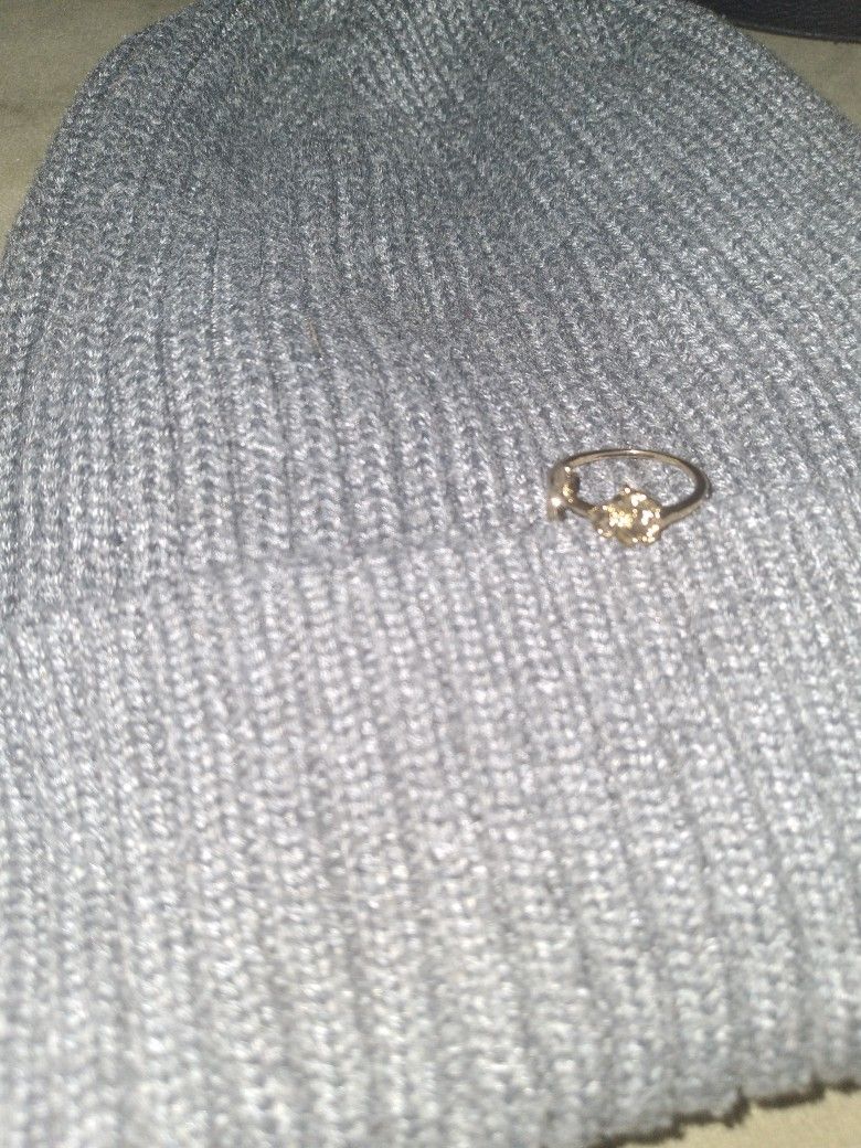 Gold Tone Rose Ring-Womens Size 5