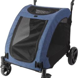 MYOYAY Dog Stroller Foldable Pet Jogger Stroller for Single or Multiple Medium And Large Dogs Travel Carrier Breathable Animal Stroller