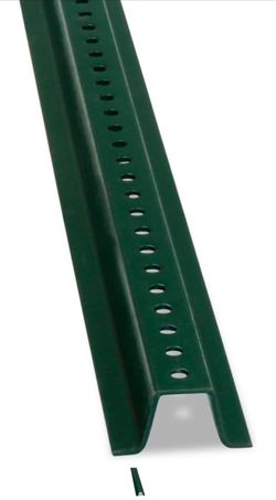 SmartSign U-Channel Sign Post, Heavy Weight | 8' Tall Baked Enamel Steel Post - Pack of 1