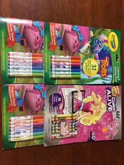 1 4D coloring book and 3 coloring, puzzle and activity