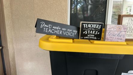 Teacher signs six total.  Bundle
