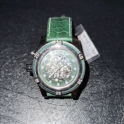 Emporio branded watch with a distinctive green design