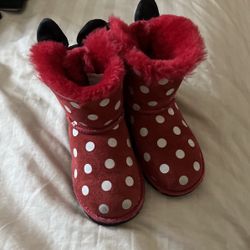 Minnie Mouse UGG Boots Size 11 Girls Kids Disney 
