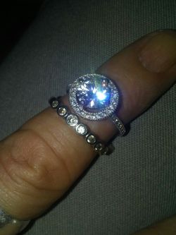 Sterling silver ring real stone