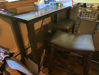 Tall Table with Matching Barstools