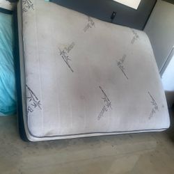 Queen Bed Frame With Matress 