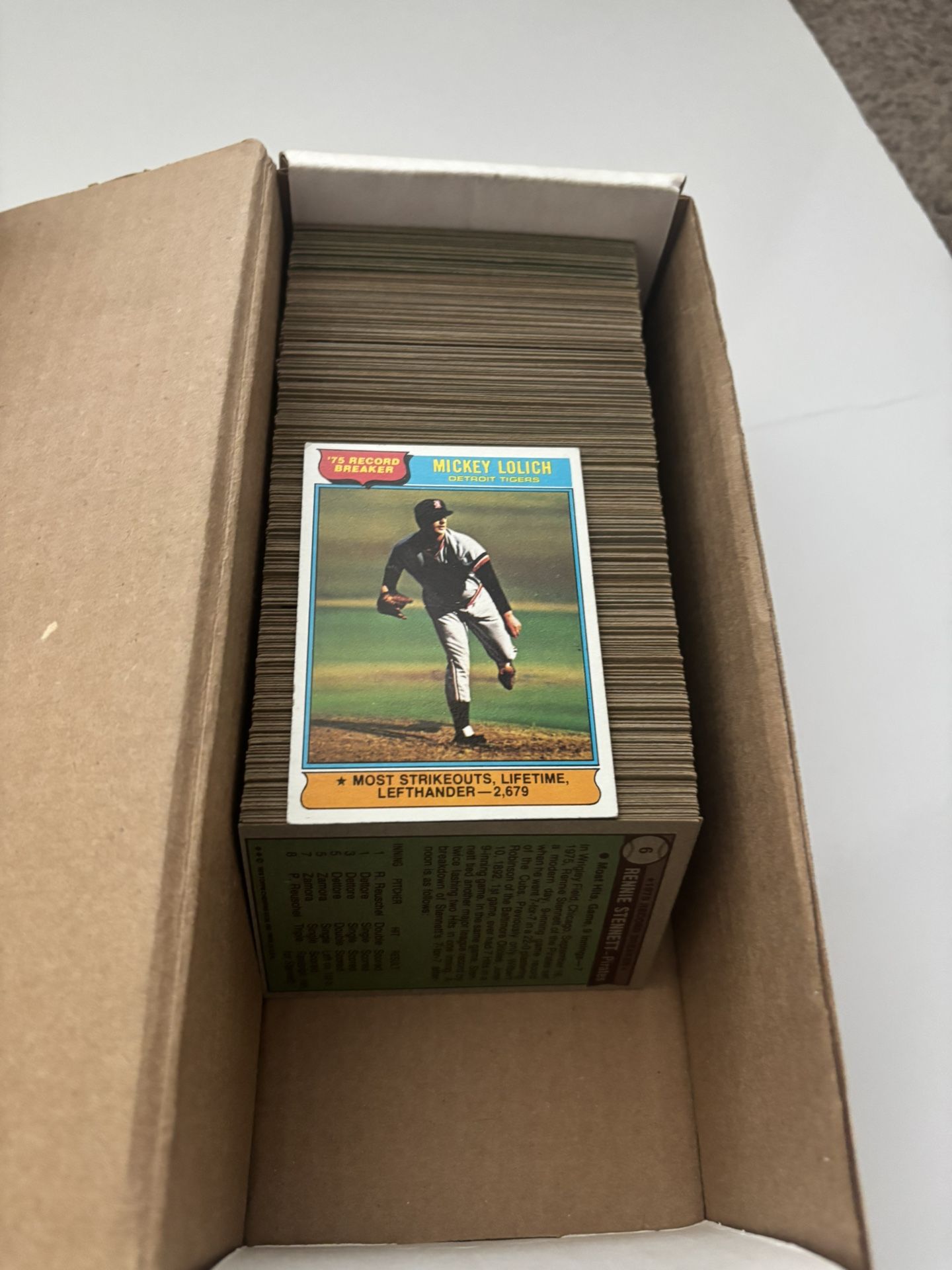 1976 Topps Baseball Card Set Of 329 Different Cards