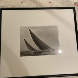 Sailboat Racing Vintage Photograph In Perfect Condition 
