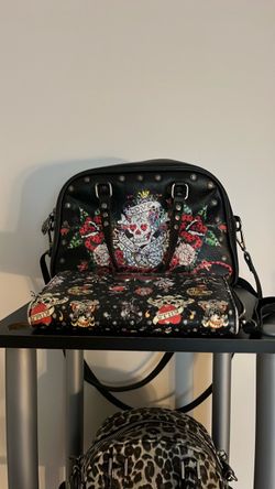 Ed hardy purse & matching wallet.
