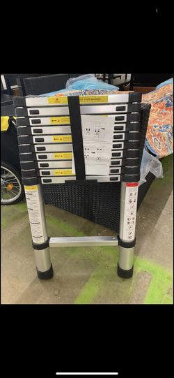 Telescoping Telescopic Extension Ladder 10.5 FT Aluminum Alloy Extendable Lightweight Ladder Steps S